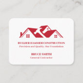 Carte De Visite Entrepreneur en construction moderne (Devant)