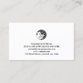 Carte De Visite Entrepreneur en électricité Monogramme (Dos)