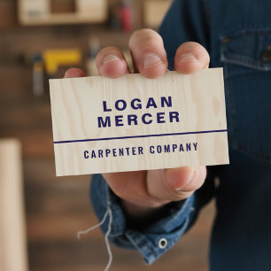 Carte De Visite Entrepreneur en menuiserie sur mesure et construct