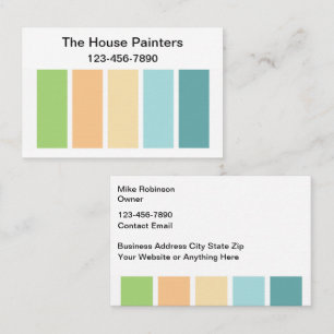 Carte De Visite Entrepreneur en peinture couleur moderne cool