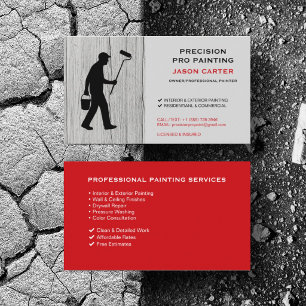 Carte De Visite Entrepreneur en peinture de maison Service Pro