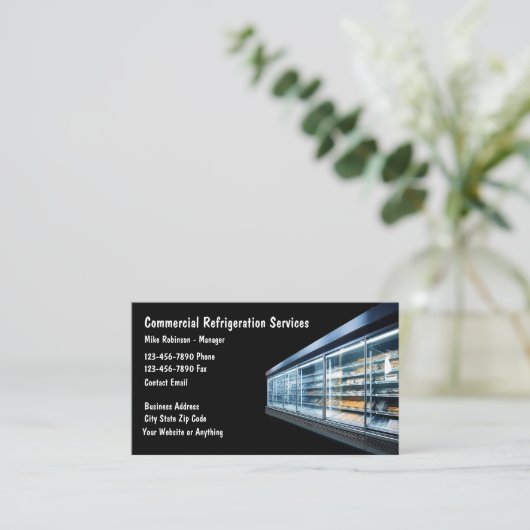 Carte De Visite Entrepreneur en réfrigération commerciale (Debout devant)