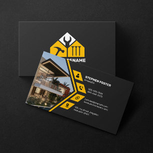 Carte De Visite Entrepreneur en rénovation de maison moderne Répar