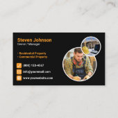 Carte De Visite Entrepreneur en rénovation Orange Blanc Constructe (Dos)