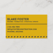 Carte De Visite Entrepreneur en structures professionnel (Dos)