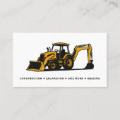 Carte De Visite Entrepreneur en travaux commerciaux professionnel (Dos)