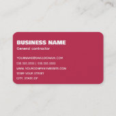 Carte De Visite Entrepreneur général (Dos)