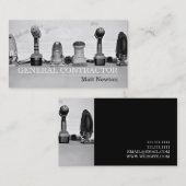 Carte De Visite Entrepreneur général Chef de la construction (Devant / Derrière)