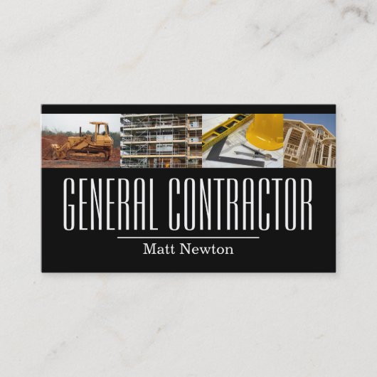 Carte De Visite Entrepreneur général Chef de la construction (Devant)