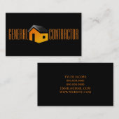 Carte De Visite Entrepreneur général Chef de la construction (Devant / Derrière)