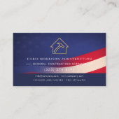 Carte De Visite Entrepreneur Général Code QR Drapeau Américain (Devant)