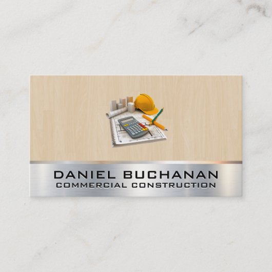 Carte De Visite Entrepreneur général | Constructeur | Construction (Devant)