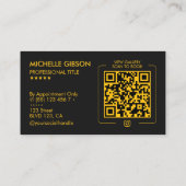 Carte De Visite Entrepreneur Général Construction Jaune Noir (Dos)