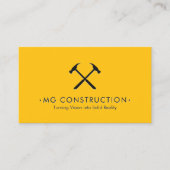Carte De Visite Entrepreneur Général Construction Jaune Noir (Devant)