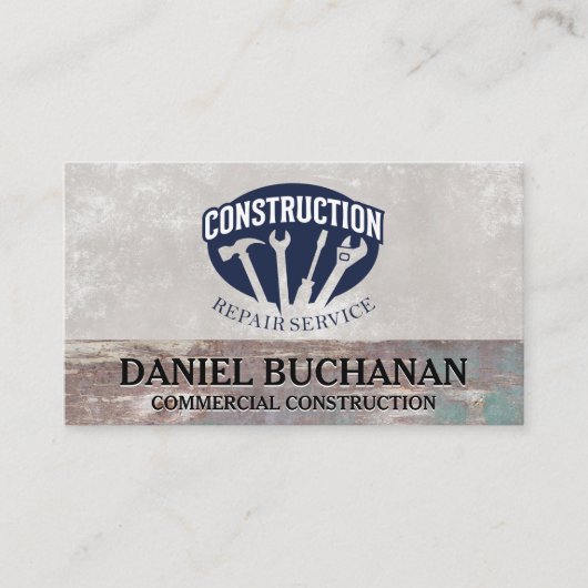 Carte De Visite Entrepreneur général | Construction | Réparation (Devant)