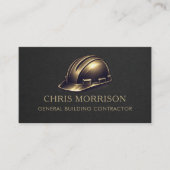 Carte De Visite Entrepreneur Général de Bâtiment Casque Profession (Devant)