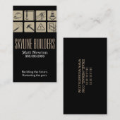 Carte De Visite Entrepreneur général de construction du chef de bâ (Devant / Derrière)