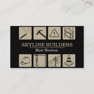 Carte De Visite Entrepreneur général de construction du chef de bâ