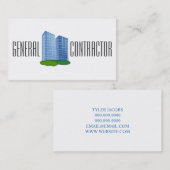 Carte De Visite Entrepreneur général Directeur de construction (Devant / Derrière)