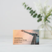 Carte De Visite Entrepreneur Général Directeur de la Construction (Debout devant)