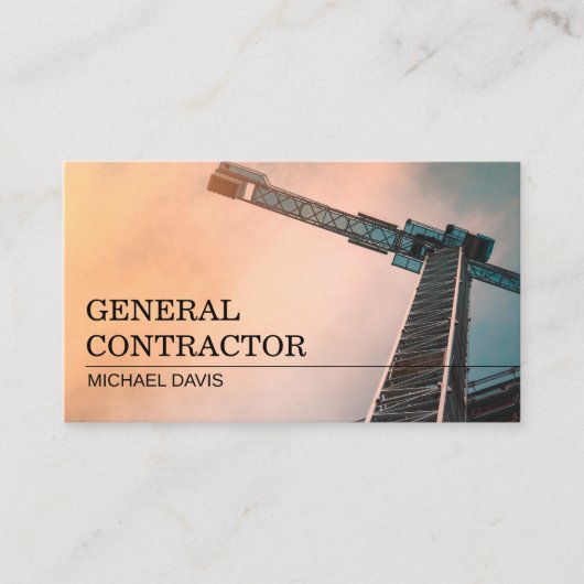Carte De Visite Entrepreneur Général Directeur de la Construction (Devant)