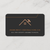 Carte De Visite Entrepreneur général en construction de bâtiments (Devant)