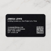 Carte De Visite Entrepreneur général QR (Dos)