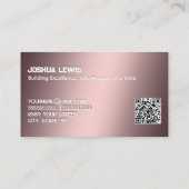 Carte De Visite Entrepreneur général QR (Dos)