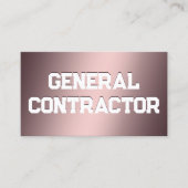 Carte De Visite Entrepreneur général QR (Devant)