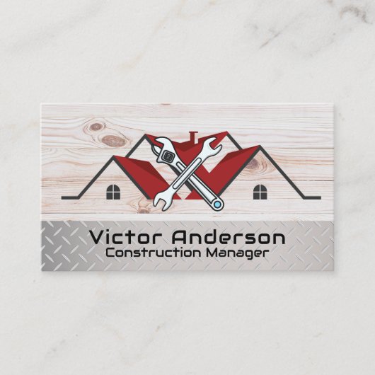 Carte De Visite Entrepreneur général | Réparations de maison (Devant)