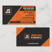 Carte De Visite Entrepreneur général, Service Handyman, Constructi (Devant / Derrière)