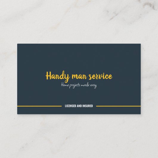 Carte De Visite Entrepreneur général, Service Handyman, Constructi (Dos)
