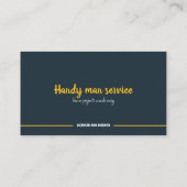Carte De Visite Entrepreneur général, Service Handyman, Constructi (Dos)