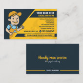 Carte De Visite Entrepreneur général, Service Handyman, Constructi (Devant / Derrière)