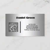 Carte De Visite Entrepreneur général Silver QR (Dos)