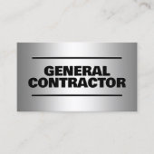 Carte De Visite Entrepreneur général Silver QR (Devant)