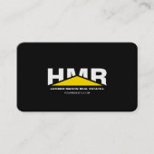 Carte De Visite Entrepreneur général Triangle jaune Moderne (Devant)