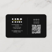 Carte De Visite Entrepreneur général Triangle jaune Moderne (Dos)