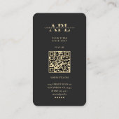 Carte De Visite Entrepreneur logistique Monogramme moderne Black G (Dos)