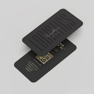 Carte De Visite Entrepreneur logistique Monogramme moderne Black G
