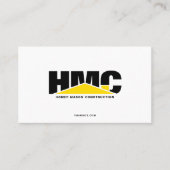 Carte De Visite Entrepreneur moderne Constructeur de construction  (Devant)