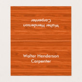 Carte De Visite Entrepreneur moderne de charpentier (Extérieur déplié)