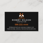 Carte De Visite Entrepreneur Moderne en Construction de Bâtiments  (Devant)
