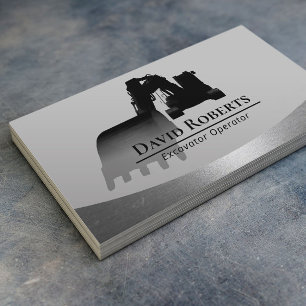 Carte De Visite Entrepreneur Plante de l'excavateur de constructio