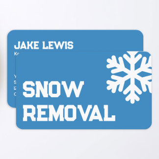 Carte De Visite Entrepreneur pour l'enlèvement de neige