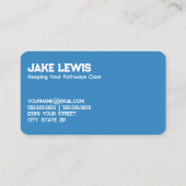 Carte De Visite Entrepreneur pour l'enlèvement de neige (Dos)