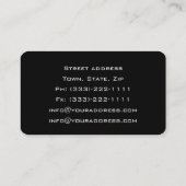 Carte De Visite Entrepreneur professionnel de la fabrication de so (Dos)