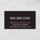 Carte De Visite Entrepreneur professionnel de la fabrication de so (Dos)