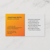 Carte De Visite Entrepreneur professionnel en électricité - Électr (Dos)