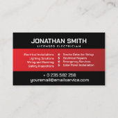 Carte De Visite Entrepreneur professionnel en électricité - Électr (Dos)
